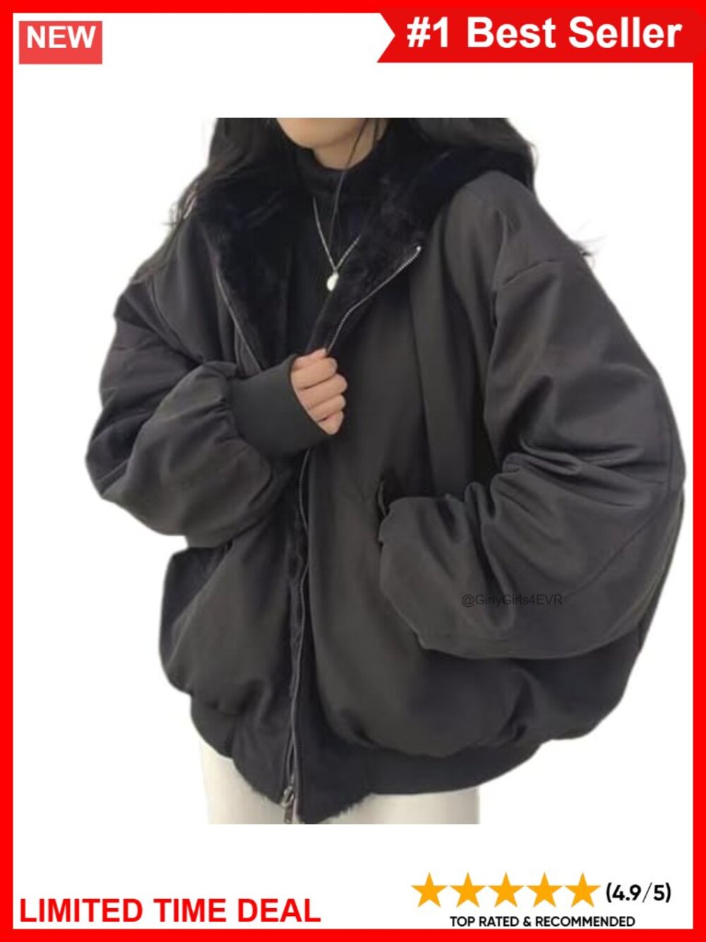 Sherpa Fleece Zip Up Hoodie Jacket Reversible Fuzzy Winter Coat